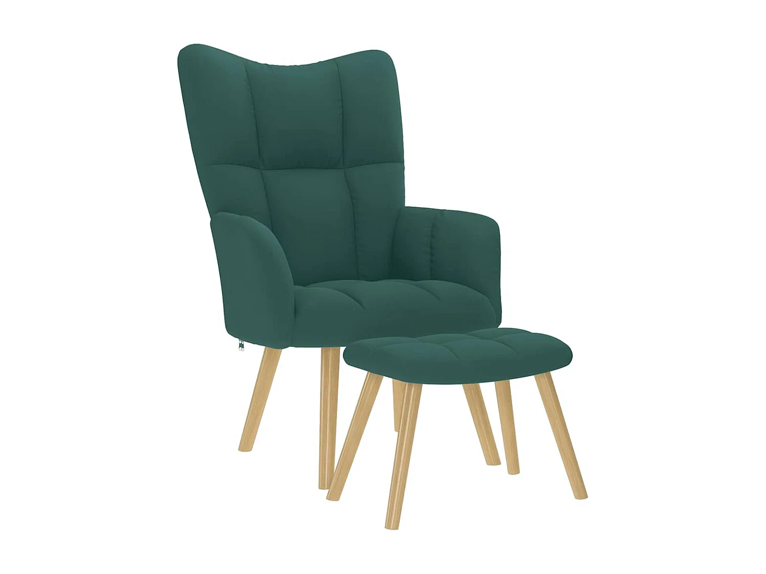 Sillón de relax | Silla de relax con taburete tela verde oscuro SHL2598