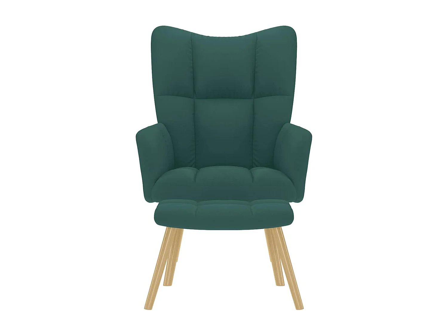 Sillón de relax | Silla de relax con taburete tela verde oscuro SHL2598