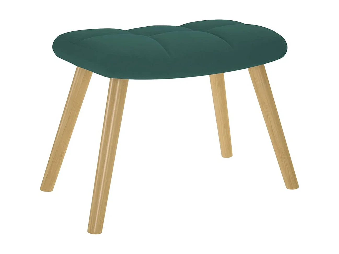 Sillón de relax | Silla de relax con taburete tela verde oscuro SHL2598