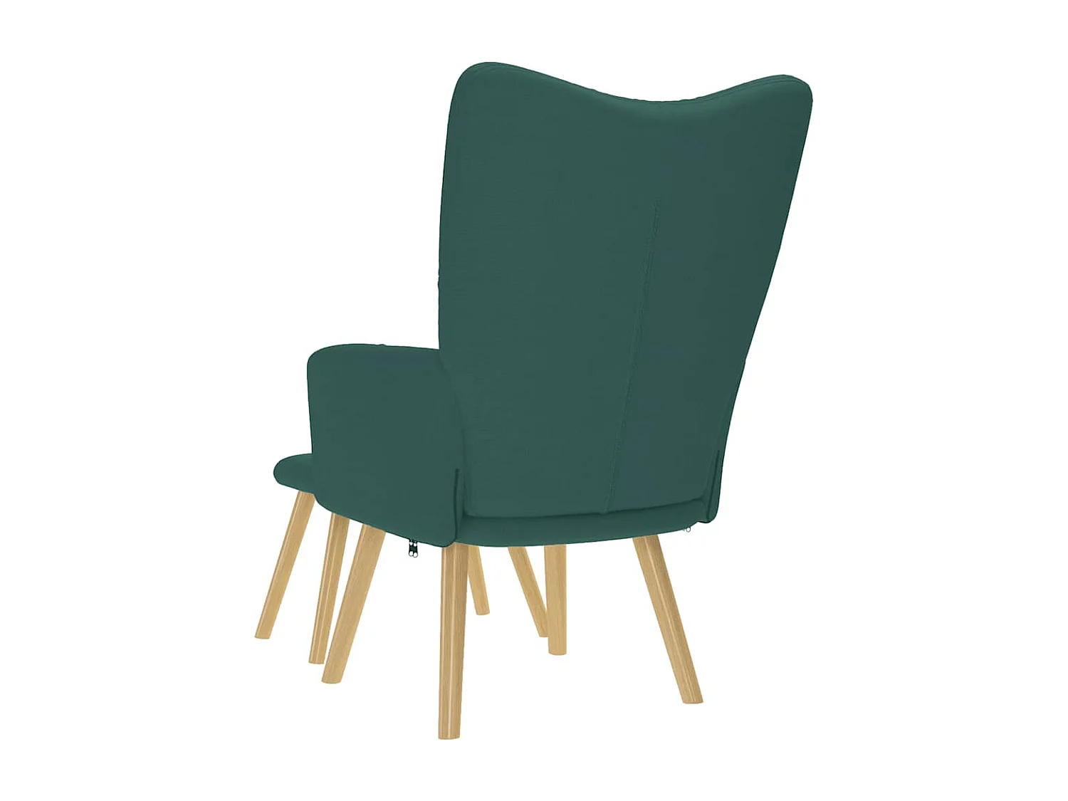 Sillón de relax | Silla de relax con taburete tela verde oscuro SHL2598