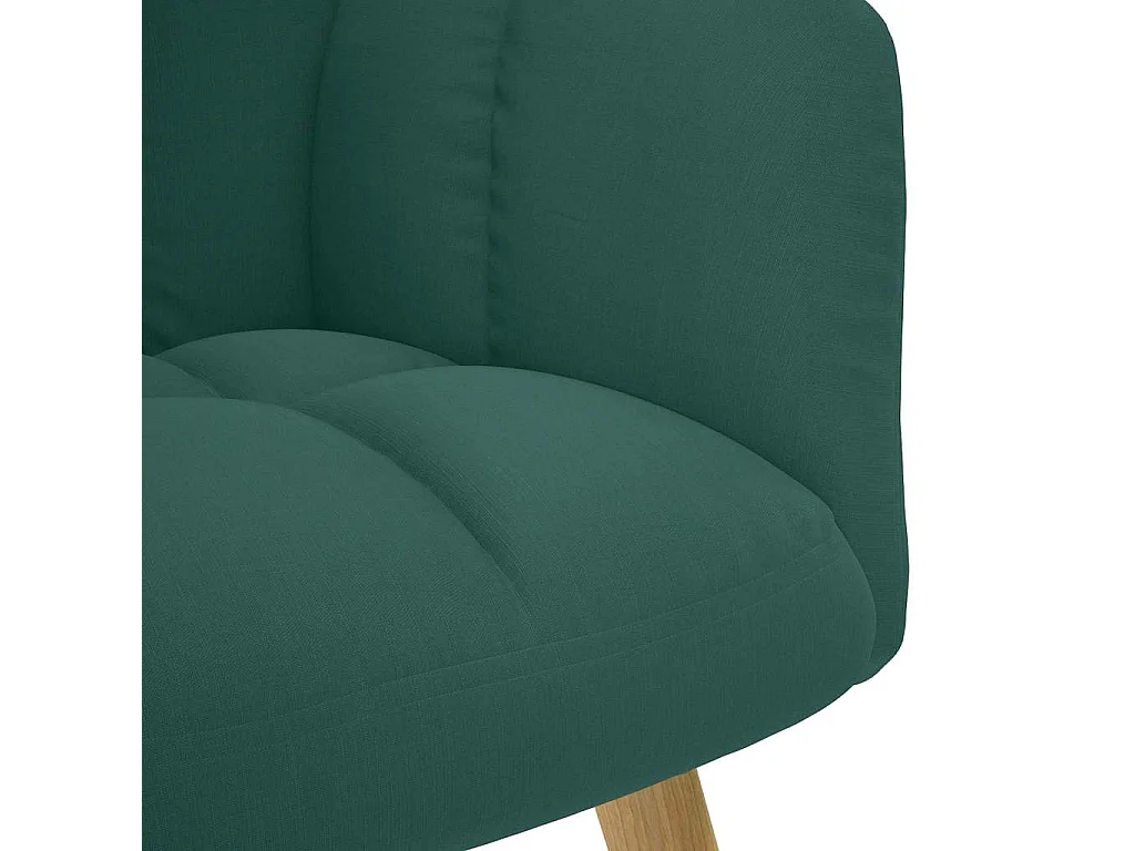 Sillón de relax | Silla de relax con taburete tela verde oscuro SHL2598