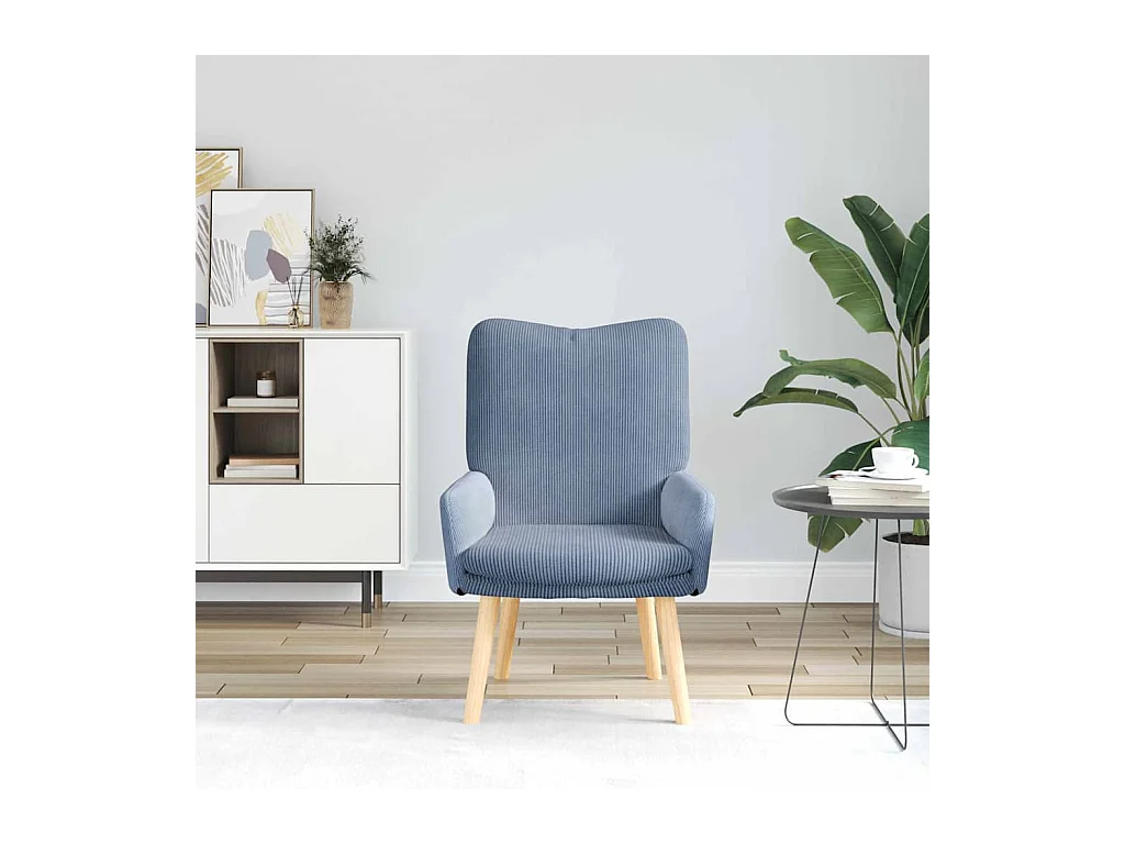 Poltrona | Cadeira de Sala | Cadeira Relaxante Azul 63x67x94 cm tecido SHL257133