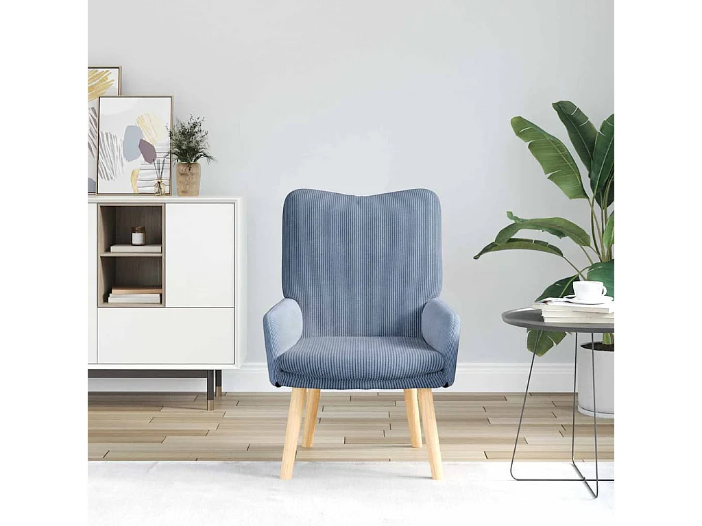 Fauteuil Salon-Chaise de relax Bleu 63x67x94 cm tissu SHL1718