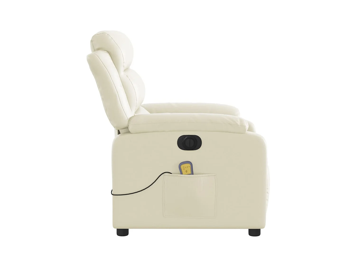 Sillón de salón | Silla | Sillón de masaje reclinable eléctrico cuero sintético crema SHL5484