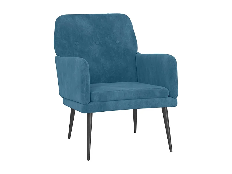 Fauteuil de salon-Fauteuil relax Bleu 62x79x79 cm Velours SHL1517