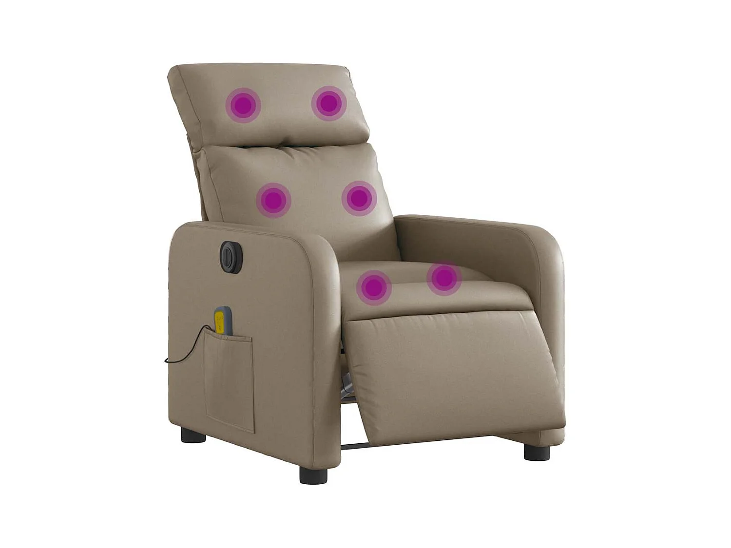 Sillón de relax | Sillón reclinable de masaje eléctrico cuero sintético capuchino SHL8545