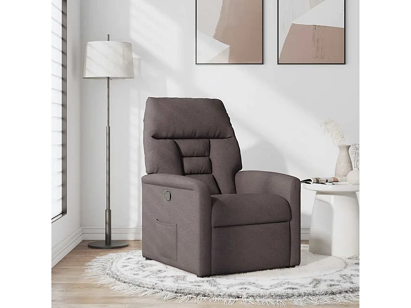 Sillón de relax | Silla | Sillón reclinable de tela marrón oscuro SHL7626