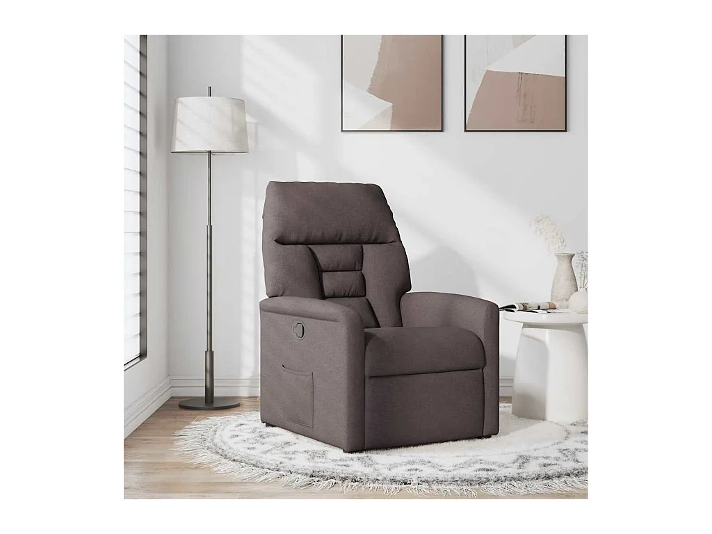 Fauteuil inclinable-Chaise de relax-Fauteuil TV Marron foncé Tissu SHL1209