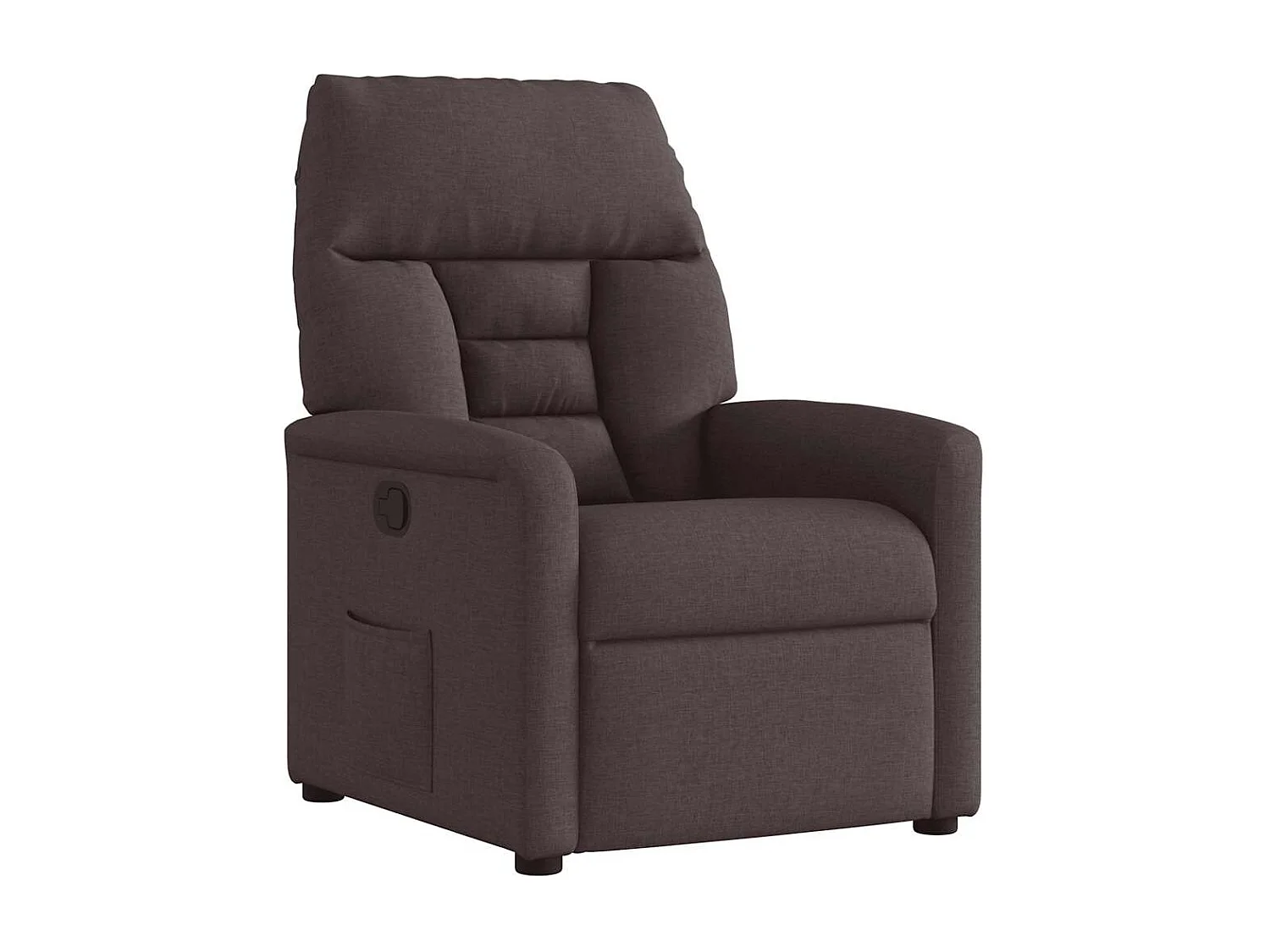 Fauteuil inclinable-Chaise de relax-Fauteuil TV Marron foncé Tissu SHL1209