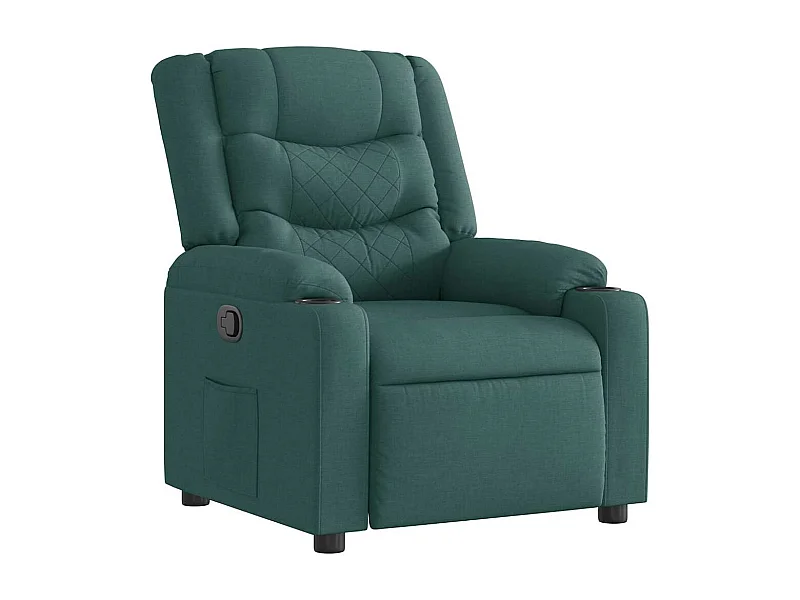 Sillón de relax | Silla | Sillón reclinable de tela verde oscuro SHL6042