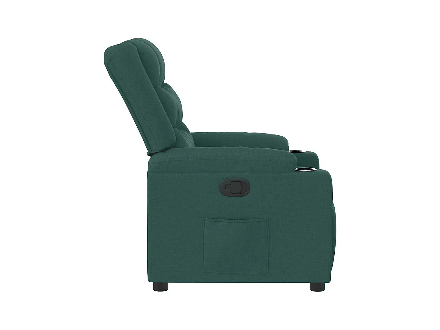 Fauteuil inclinable-Chaise de relax-Fauteuil TV Vert foncé Tissu SHL4976