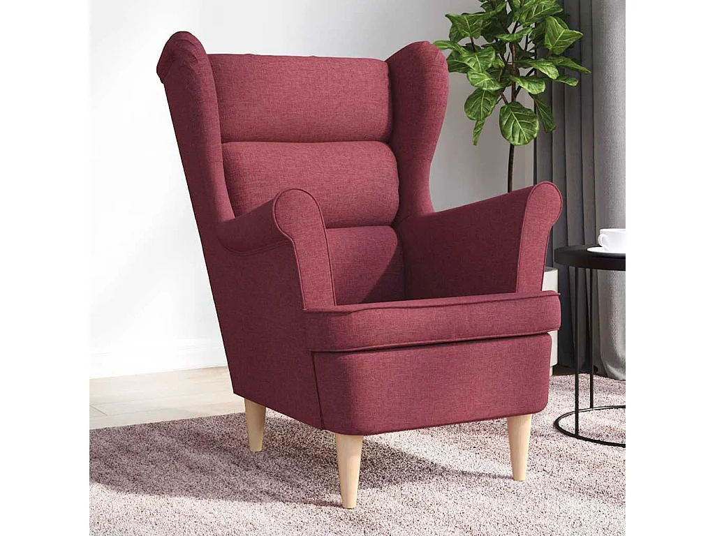 Poltrona | Cadeira Relax com apoio de braços 74x84x100 cm tecido vermelho tinto SHL10114