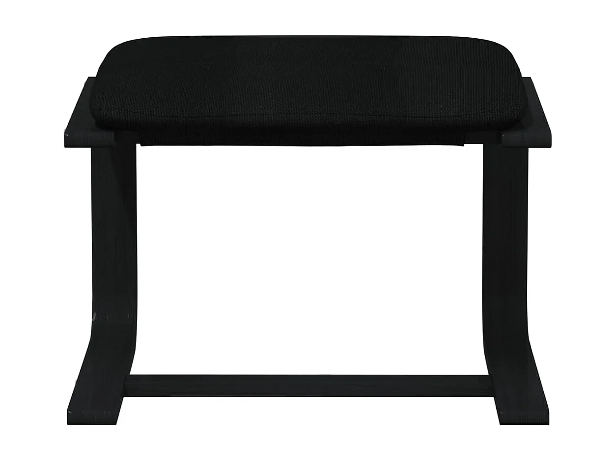 Fauteuil de relaxation avec repose-pied Noir Tissu SHL3149