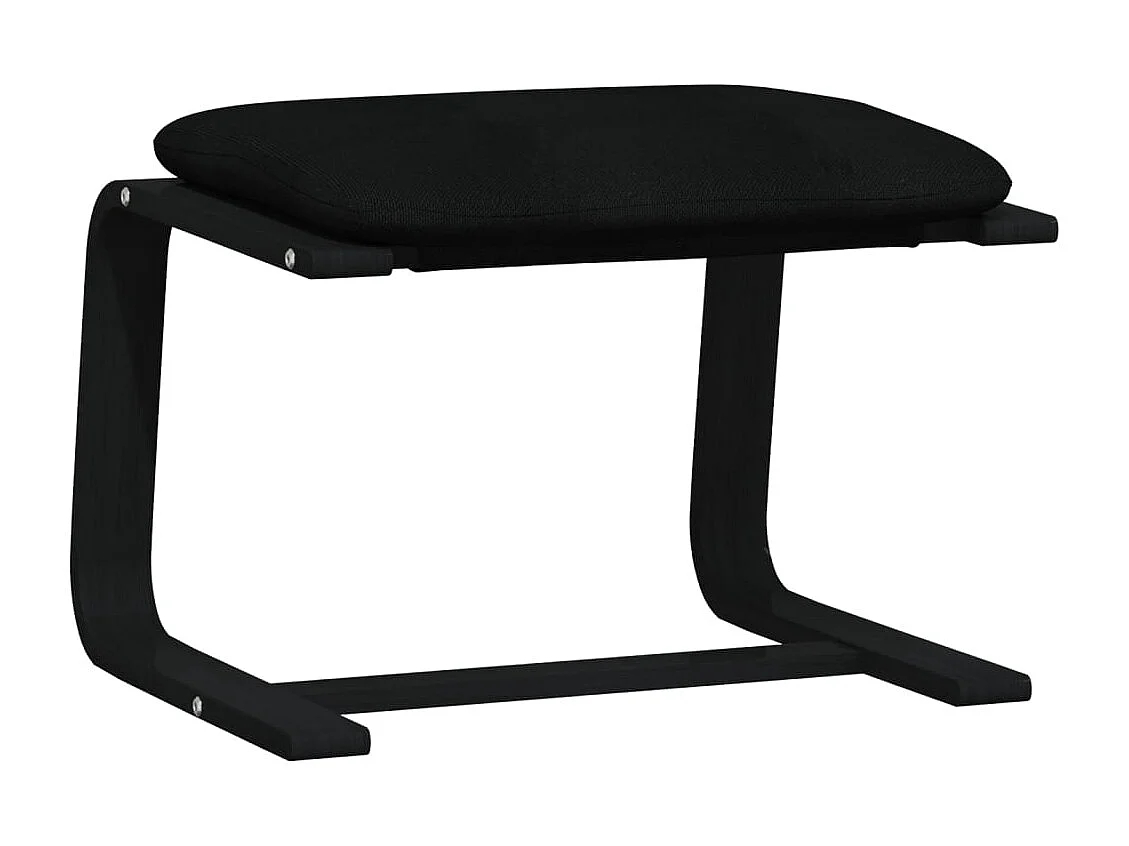 Fauteuil de relaxation avec repose-pied Noir Tissu SHL3149