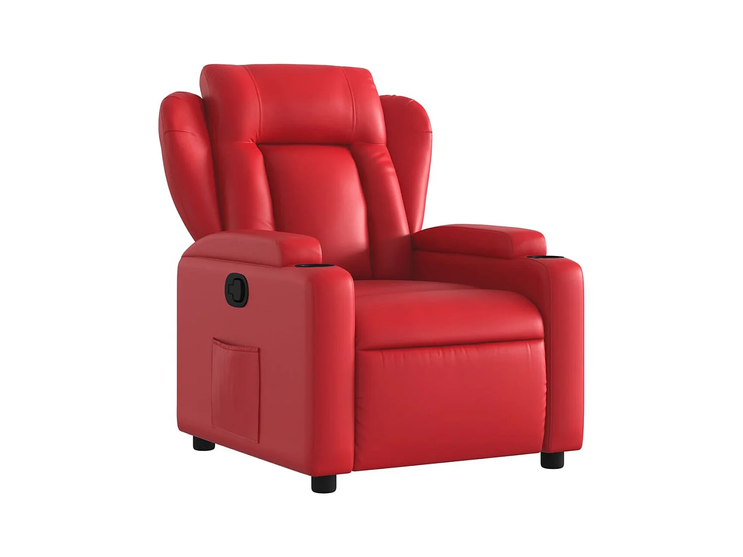 Fauteuil inclinable-Fauteuil salon Rouge Similicuir SHL1860
