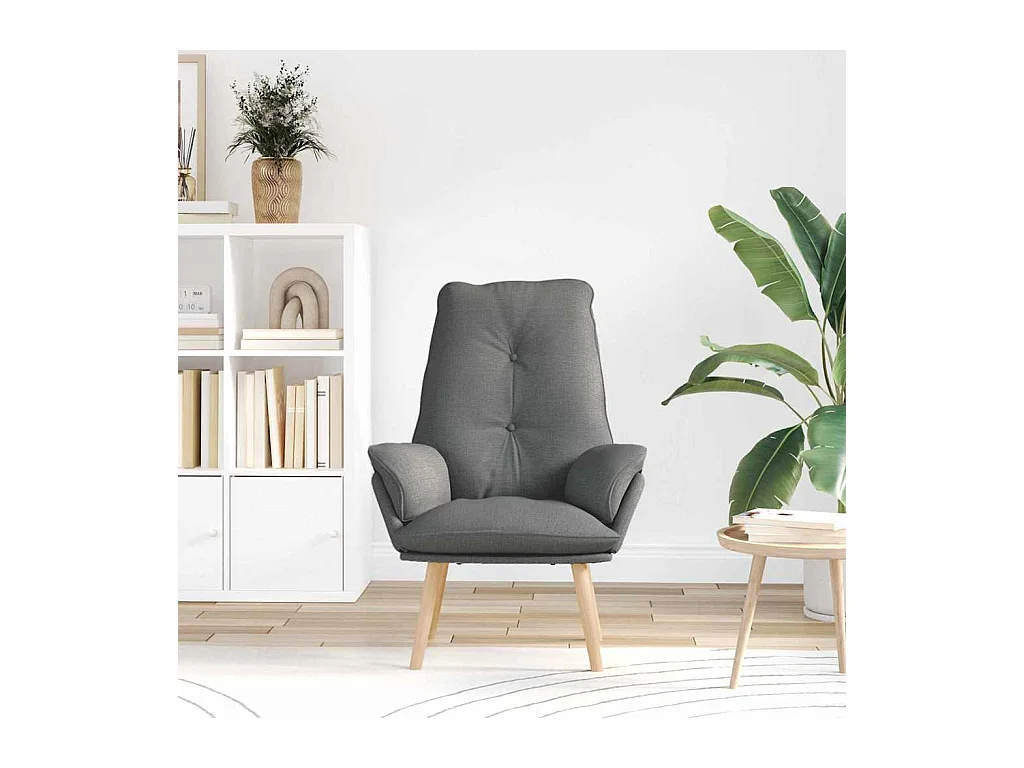 Poltrona | Cadeira de Sala | Cadeira Relaxante Cinzento escuro 69x74x93 cm tecido SHL333573