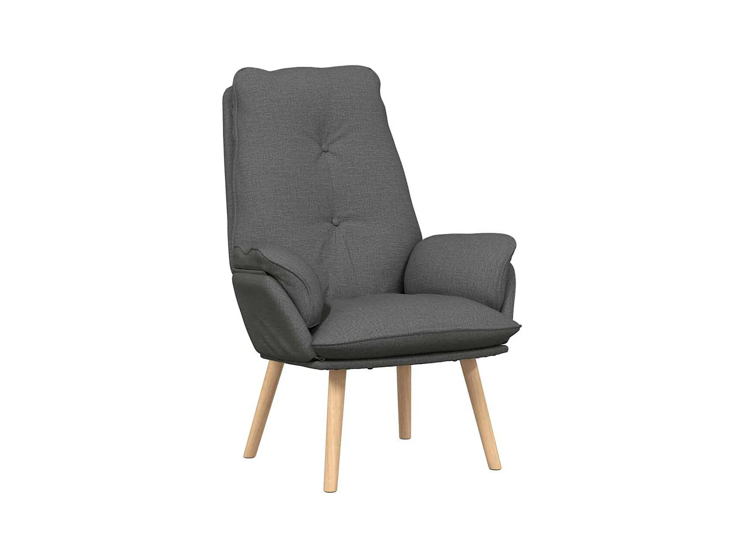 Fauteuil Salon-Chaise de relax Gris foncé 69x74x93 cm tissu SHL990