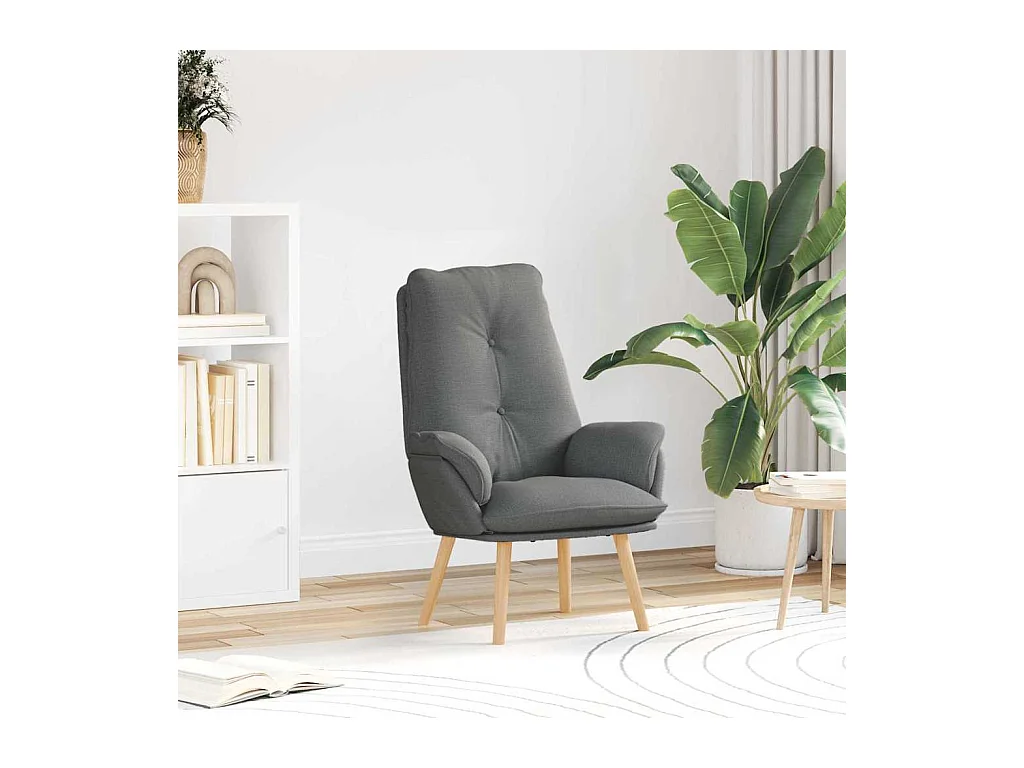 Sillón de relax | Silla Relax | Sillón de salón Gris oscuro 69x74x93 cm tela SHL7163
