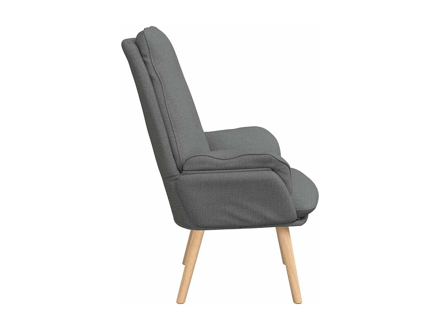 Fauteuil Salon-Chaise de relax Gris foncé 69x74x93 cm tissu SHL990