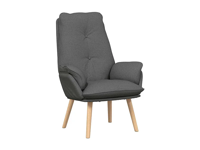 Fauteuil Salon-Chaise de relax Gris foncé 69x74x93 cm tissu SHL990
