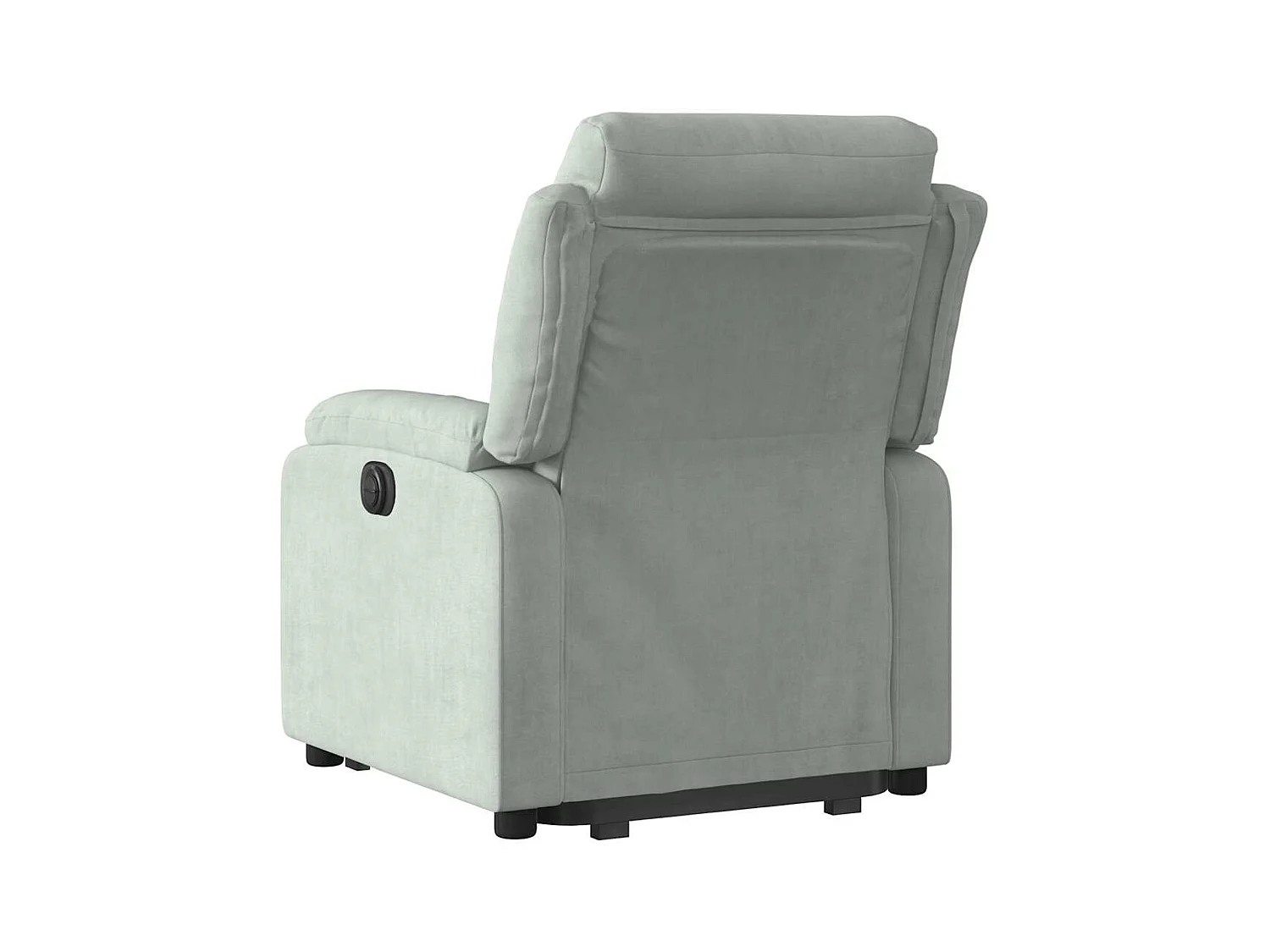 Silla de relax | Sillón eléctrico reclinable elevable de terciopelo gris claro SHL6307