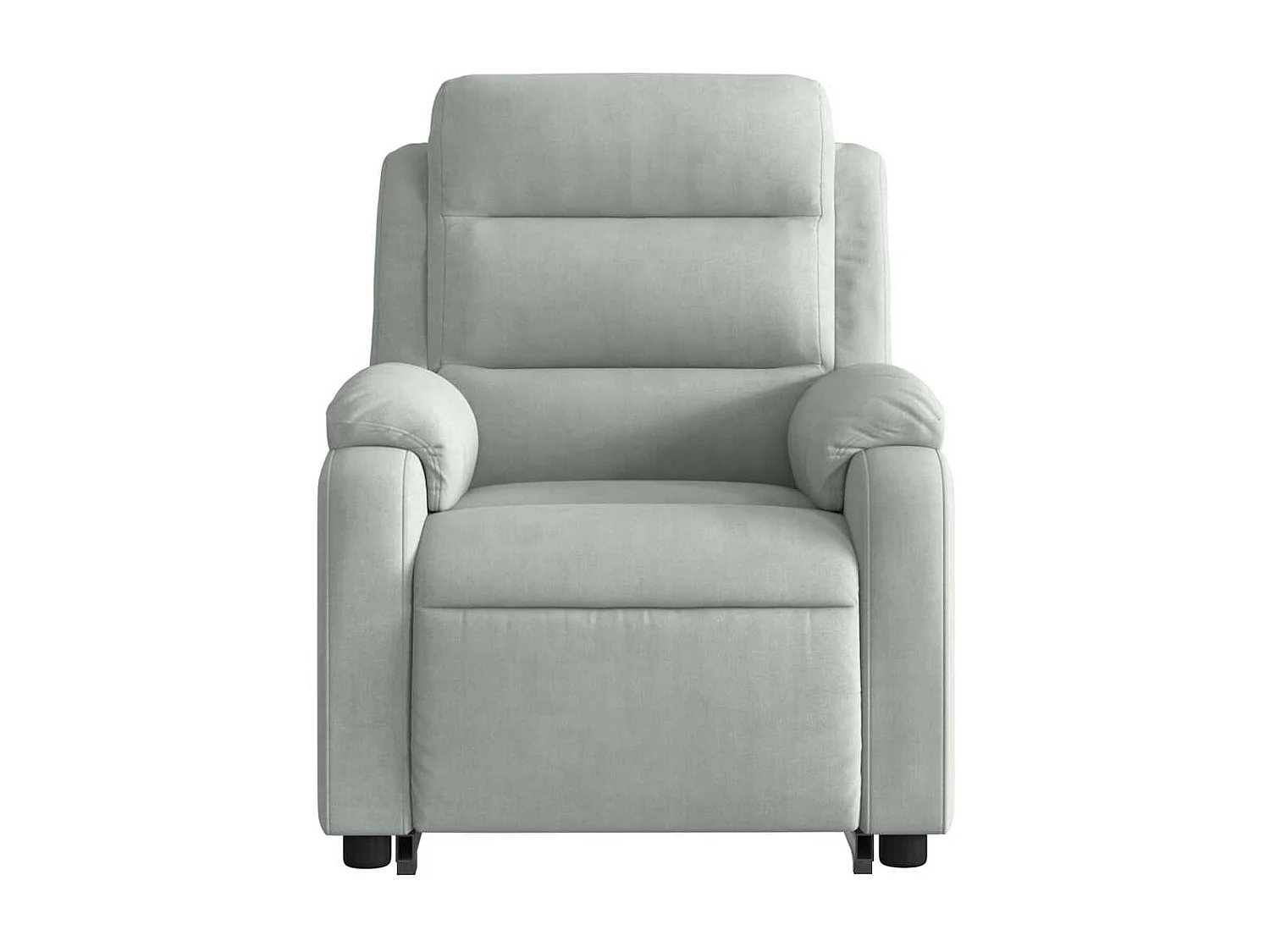 Silla de relax | Sillón eléctrico reclinable elevable de terciopelo gris claro SHL6307