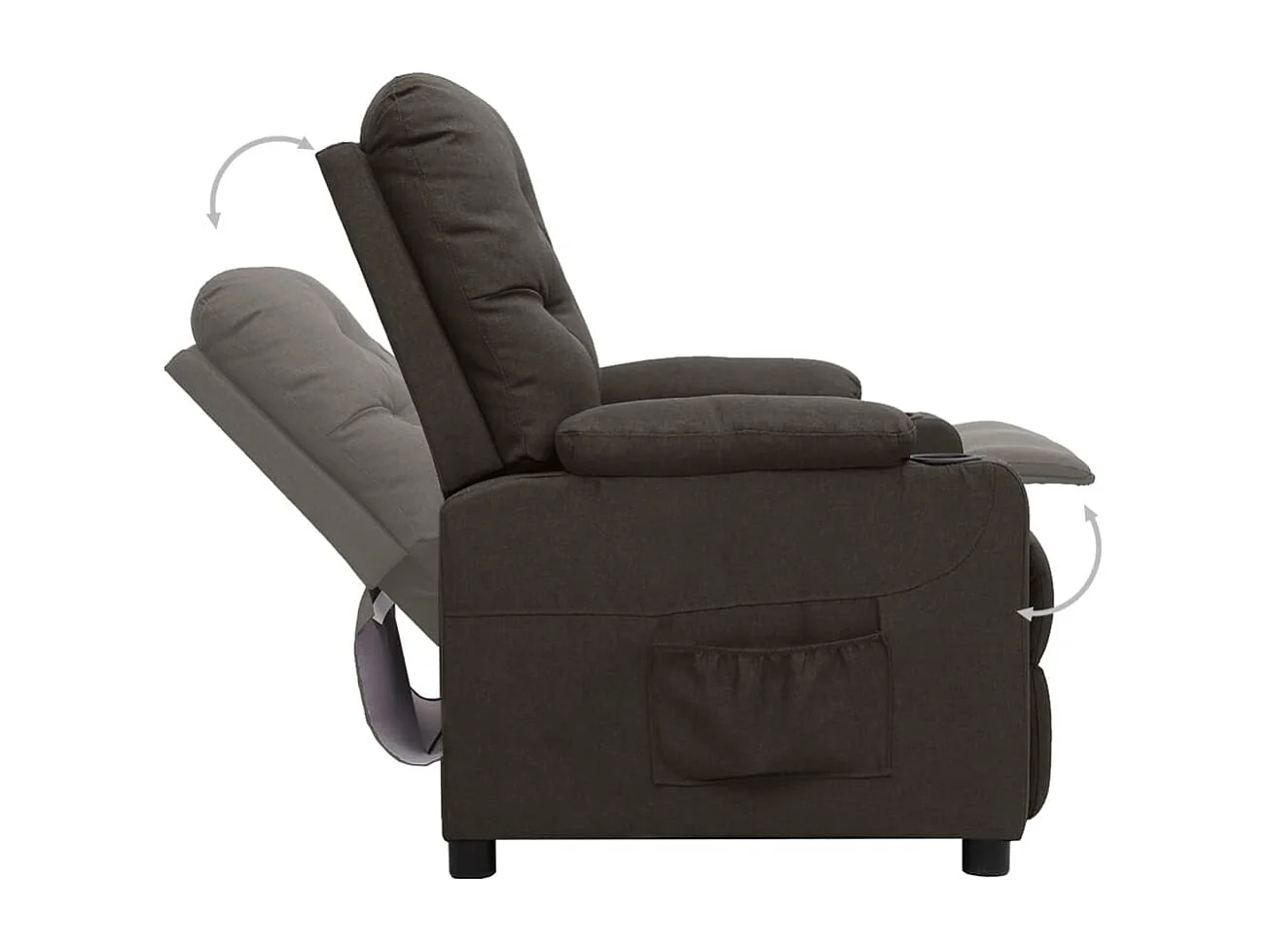 Silla de relax | Sillón elevable tela gris taupe SHL3814