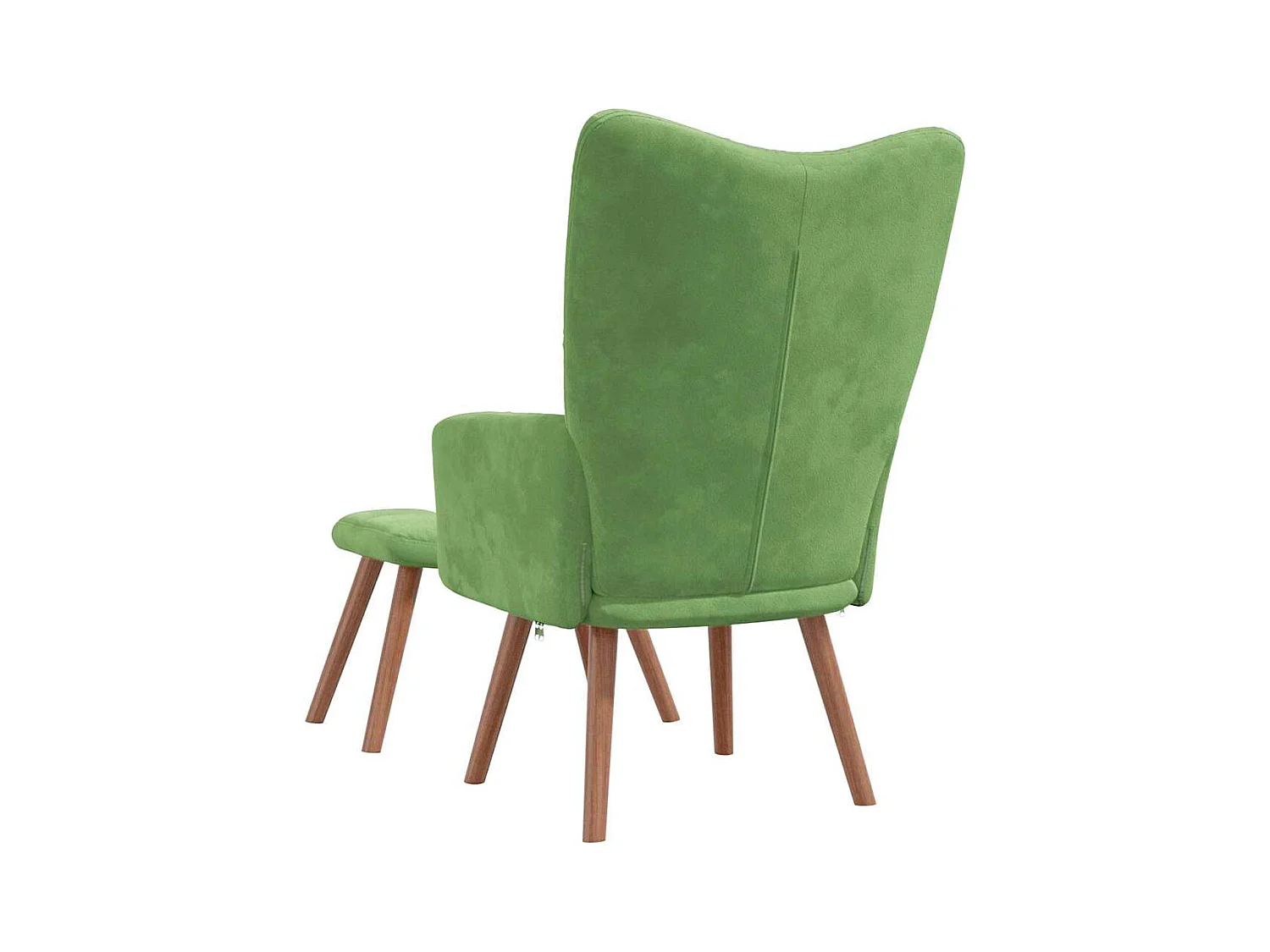 Sillón de relax | Silla de relax con taburete de terciopelo verde claro SHL5333