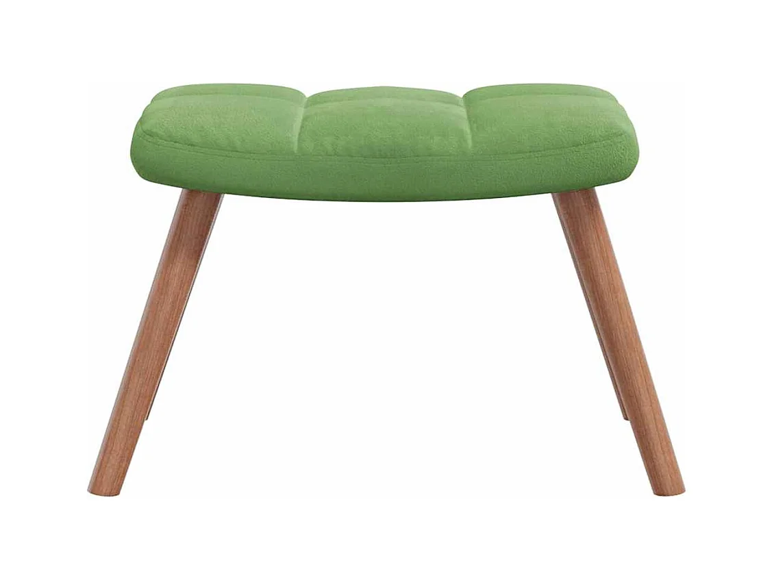 Sillón de relax | Silla de relax con taburete de terciopelo verde claro SHL5333