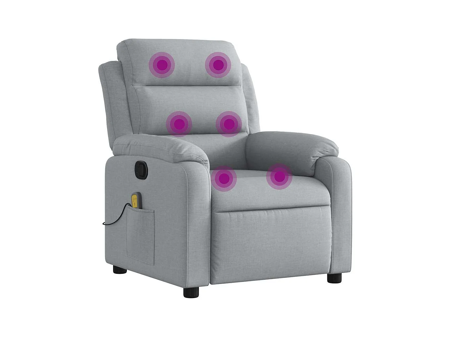 Fauteuil inclinable-Chaise de relax-Fauteuil de Massage Gris clair Tissu SHL5290
