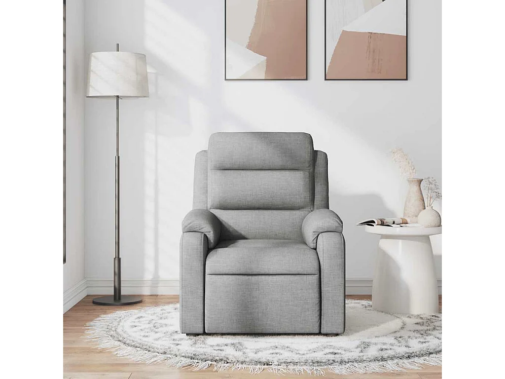 Relaxsessel | Massagesessel Hellgrau Stoff SHL81864