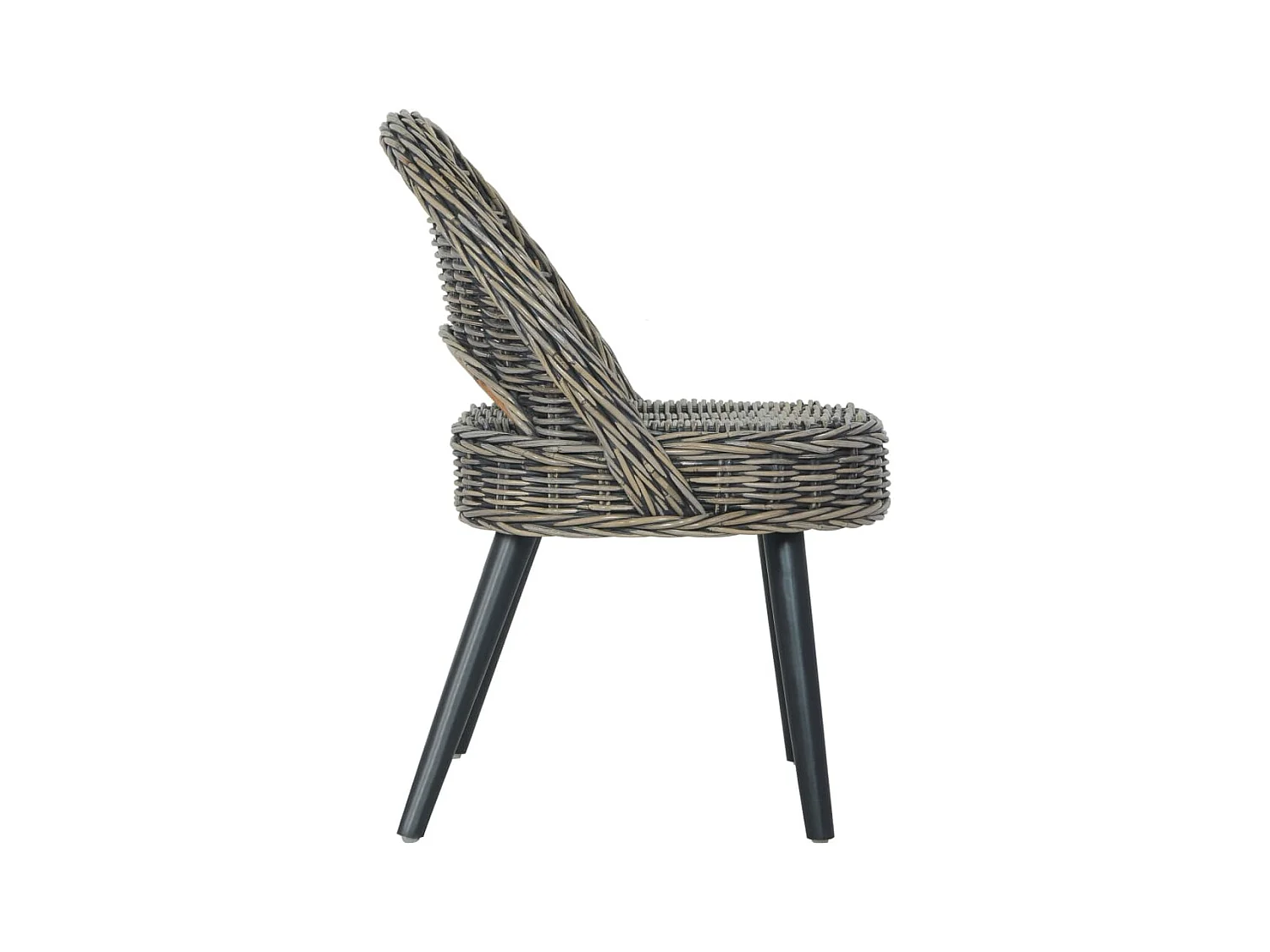 Fauteuil de salon-Chaise de canapé rotin kubu noir SHL3330