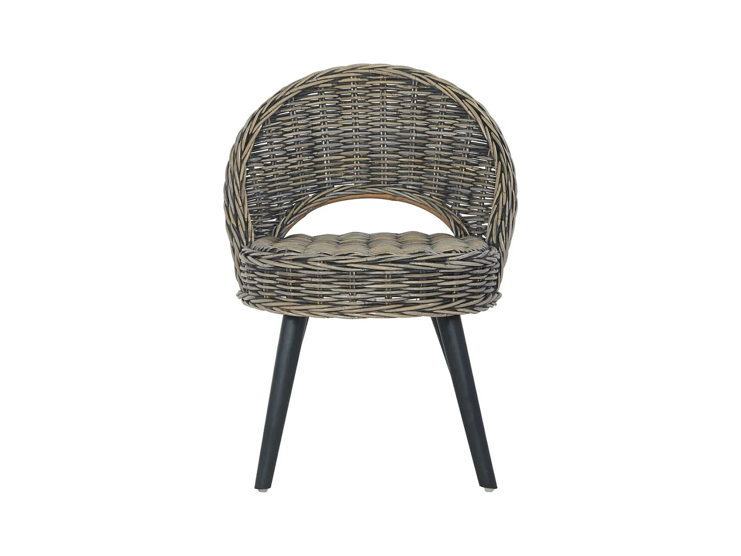 Butaca de ratán kubu negro 60x60x79 cm SHL5413