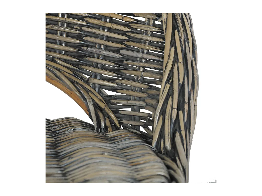 Butaca de ratán kubu negro 60x60x79 cm SHL5413