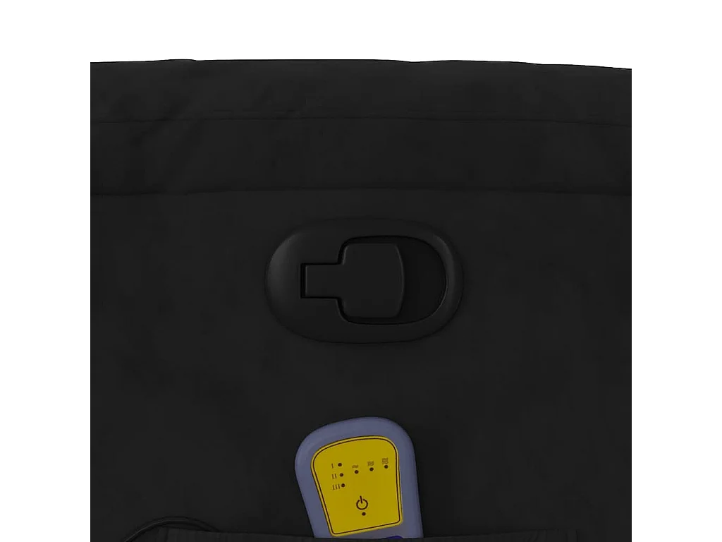 Fauteuil inclinable-Chaise de relax-Fauteuil de Massage noir tissu microfibre SHL3119