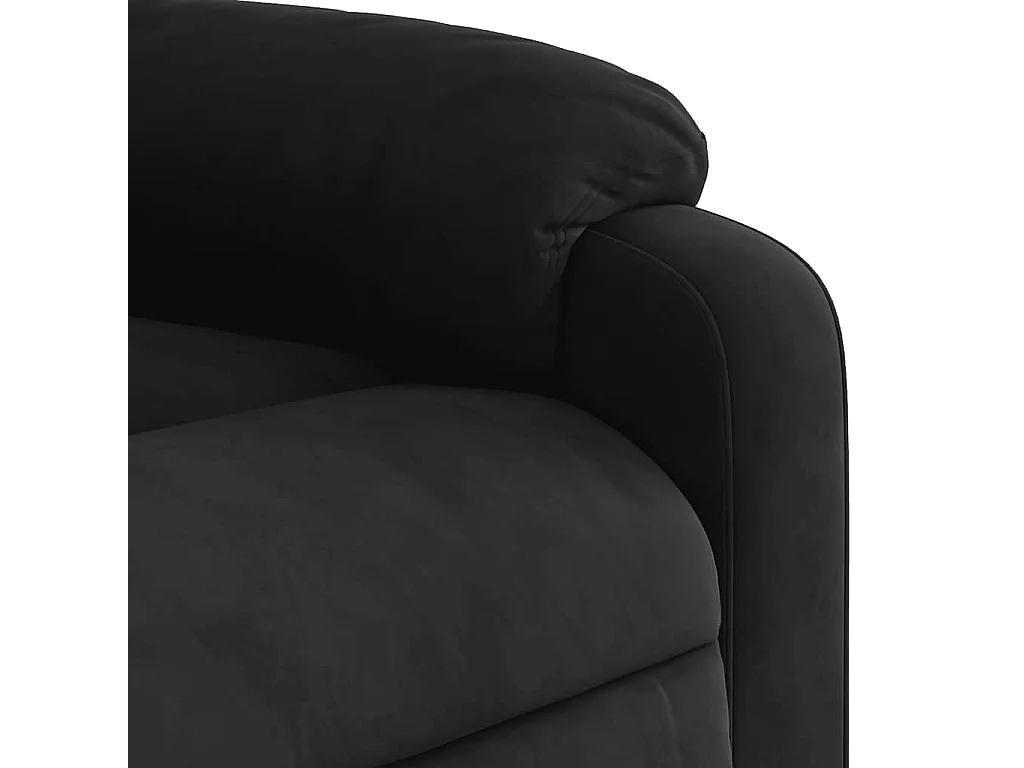 Fauteuil inclinable-Chaise de relax-Fauteuil de Massage noir tissu microfibre SHL3119