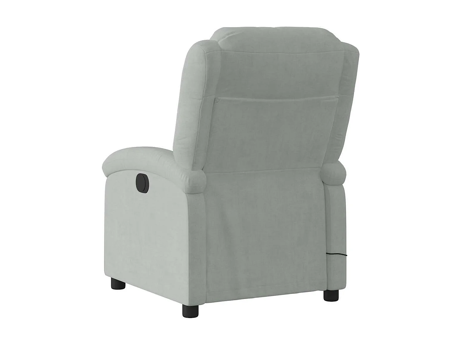 Fauteuil inclinable-Chaise de relax-Fauteuil de Massage gris clair velours SHL3727