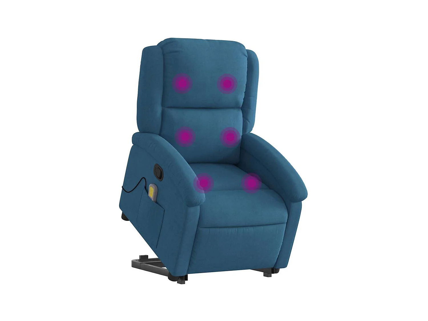 Sillón de relax | Sillón reclinable de masaje elevable terciopelo azul SHL5243