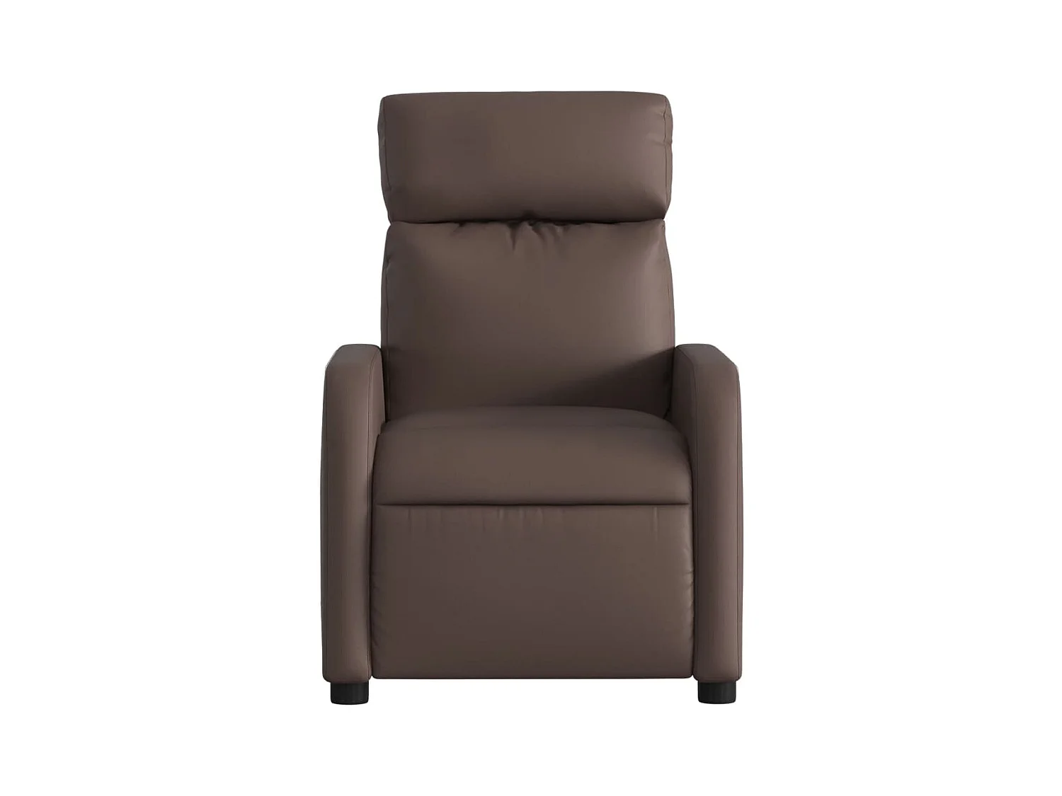 Sillón de relax | Sillón reclinable de cuero sintético marrón SHL6086