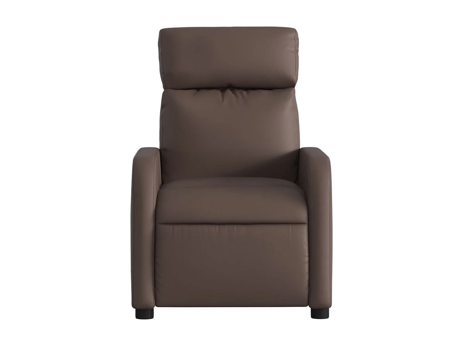 Sillón de relax | Sillón reclinable de cuero sintético marrón SHL6086