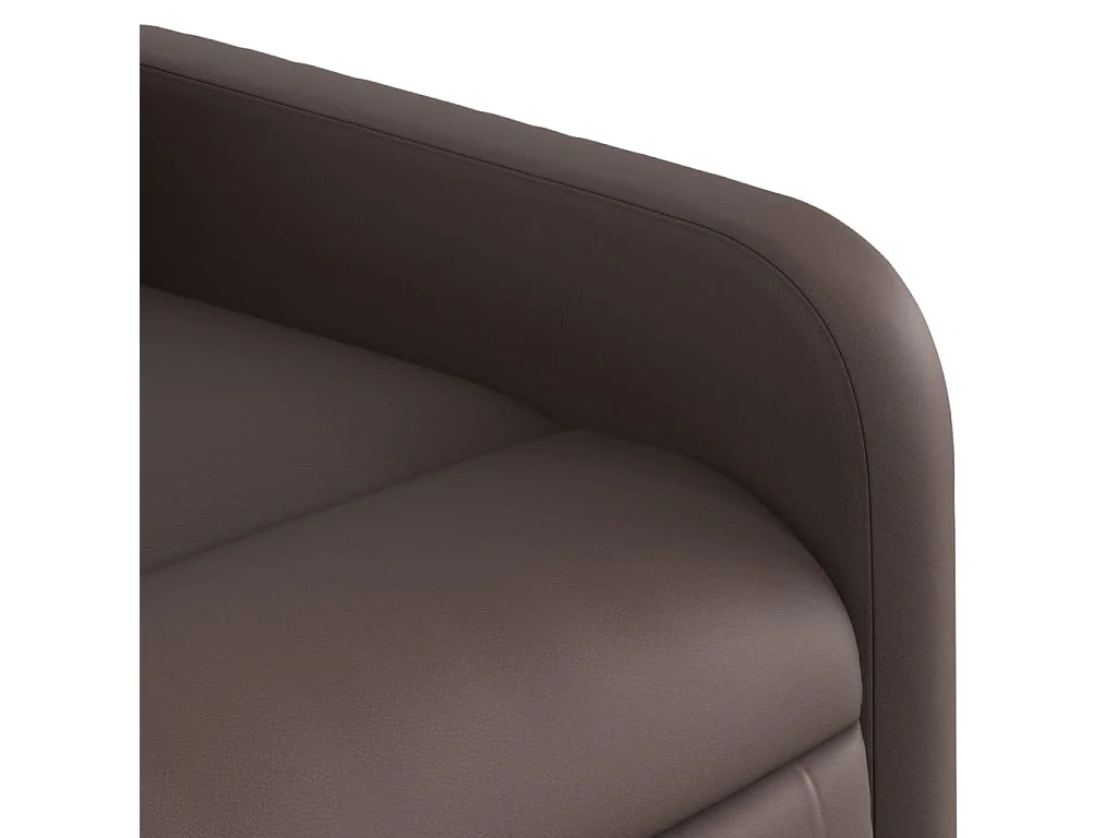 Sillón de relax | Sillón reclinable de cuero sintético marrón SHL6086