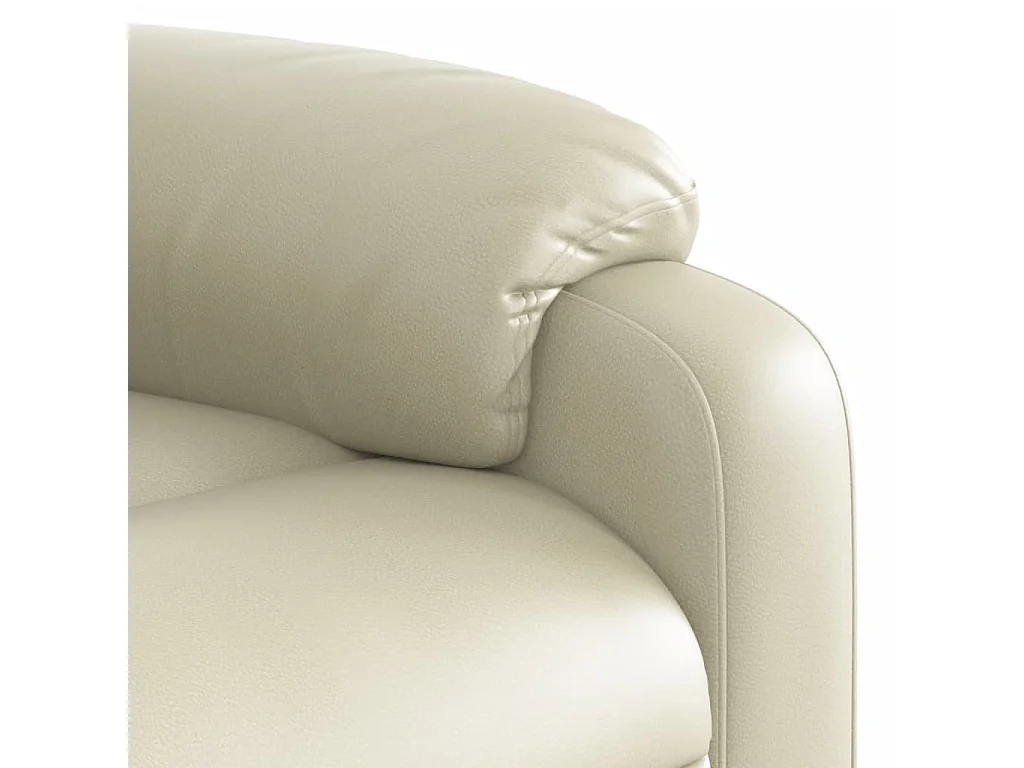 Fauteuil inclinable-Chaise de relax-Fauteuil de Massage crème similicuir SHL1622