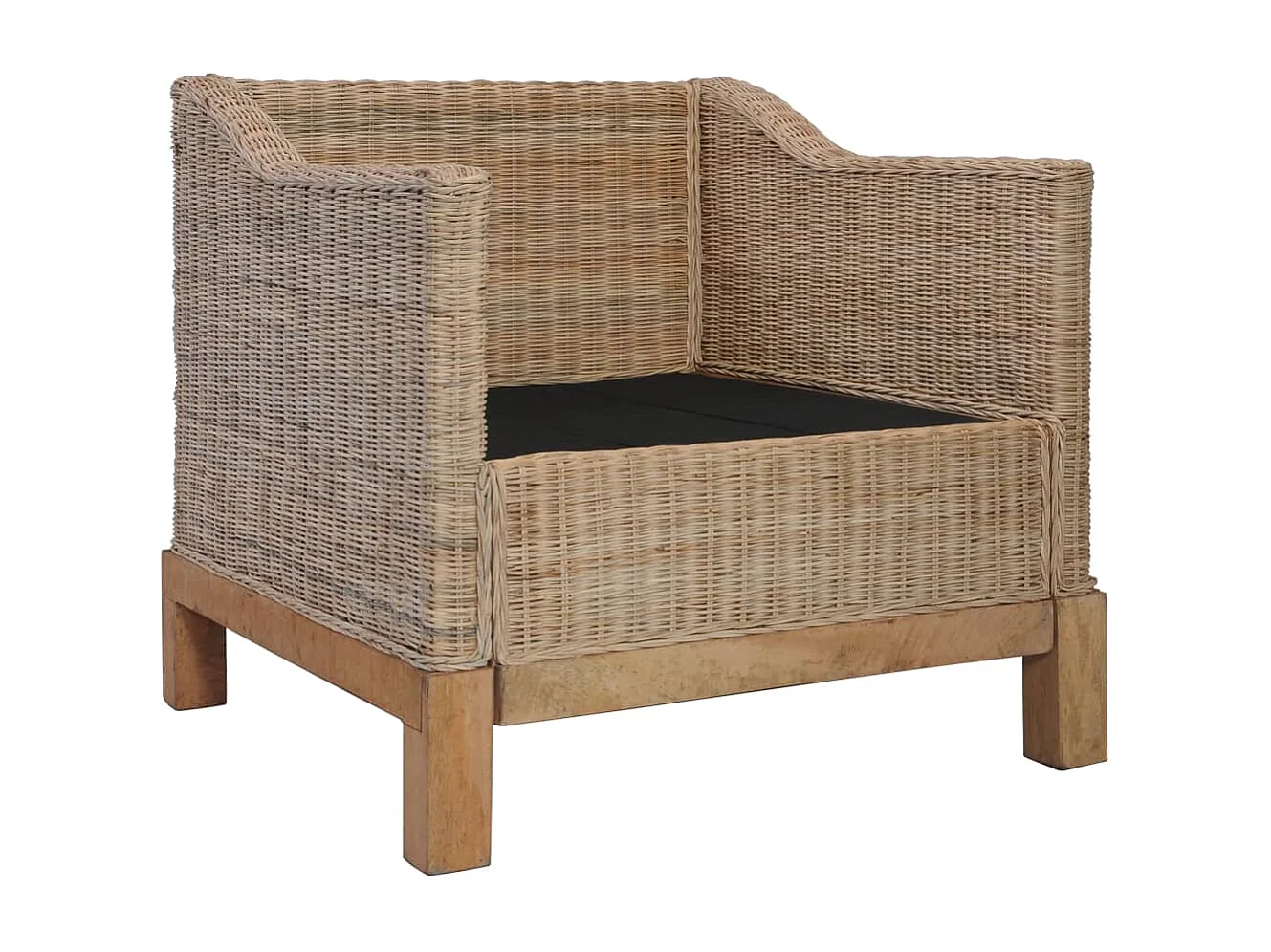 Relaxsessel | Lounge Sessel für Wohnzimmer mit Auflagen Natur Rattan SHL75903