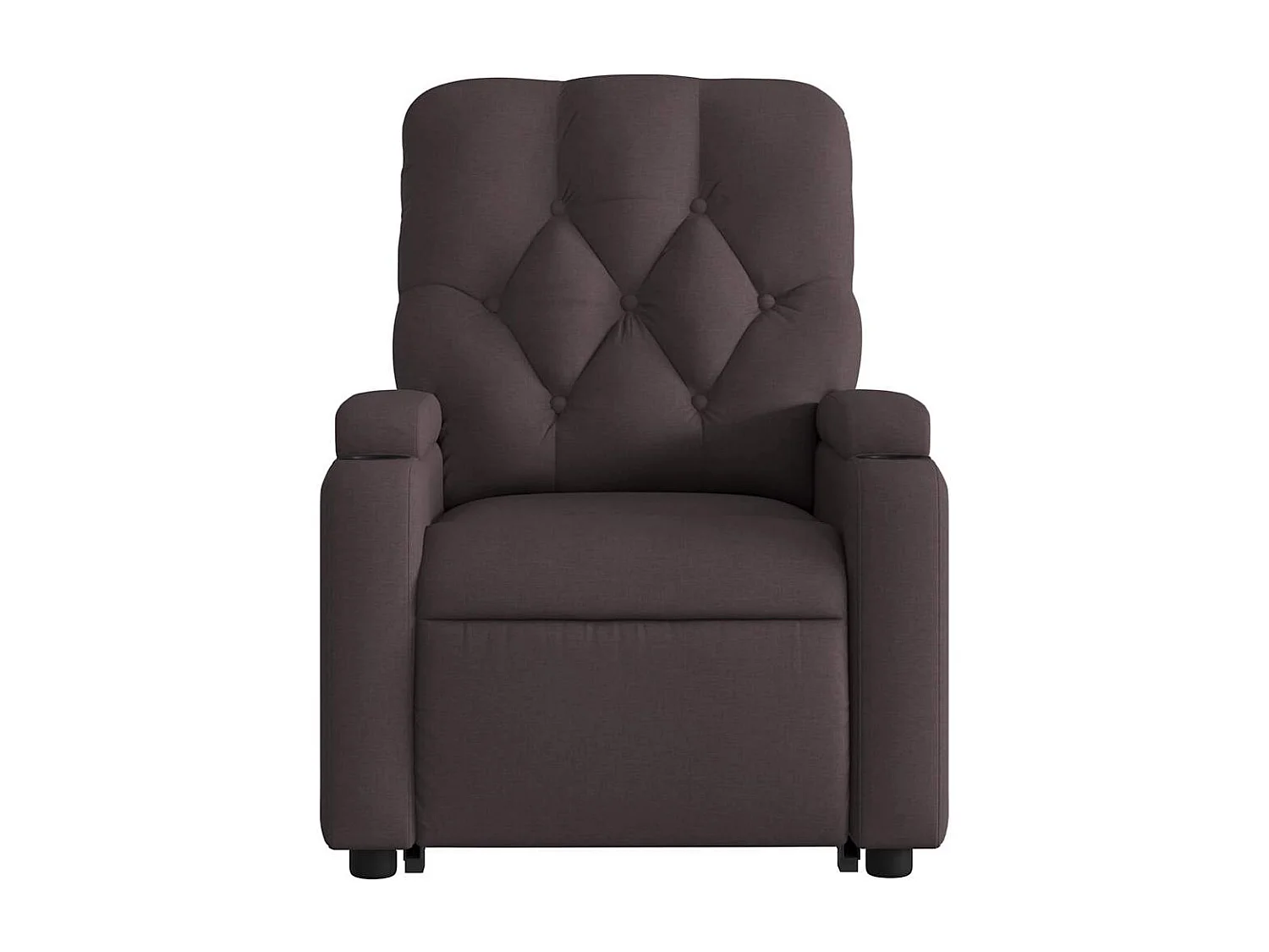 Sillón de salón | Silla | Sillón masaje eléctrico reclinable elevable tela marrón oscuro SHL3337