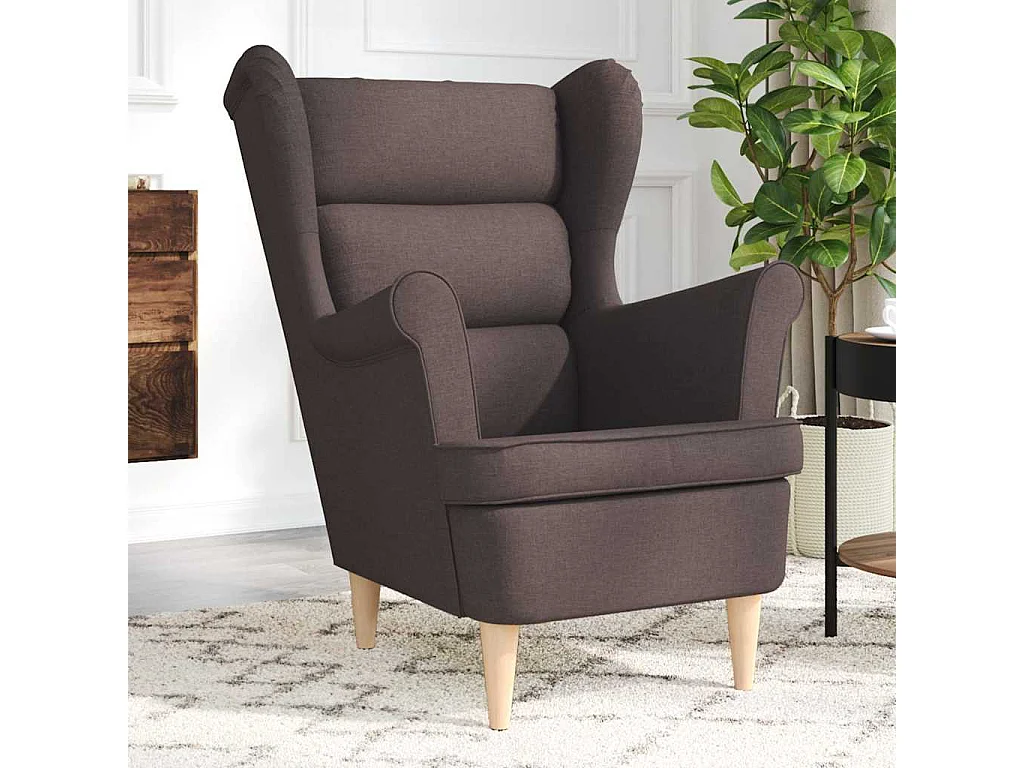 Poltrona | Cadeira Relax com apoio de braços 74x84x100 cm tecido castanho-escuro SHL665658