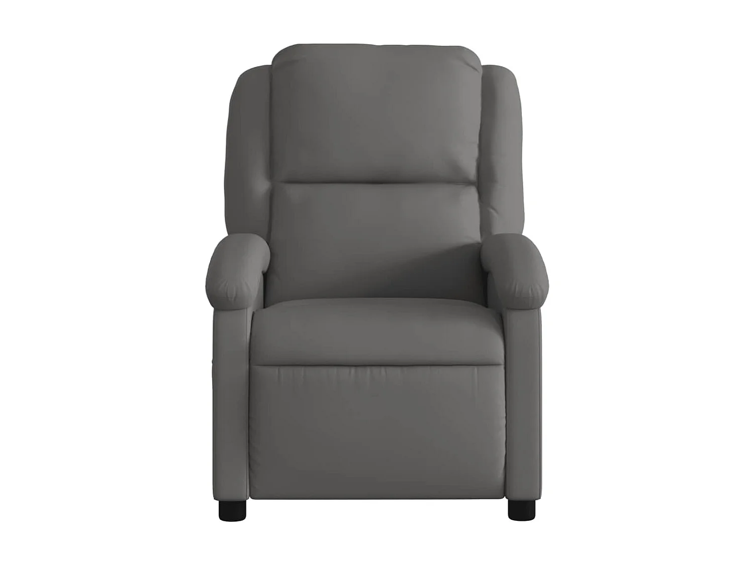 Fauteuil inclinable-Chaise de relax-Fauteuil de Massage gris cuir véritable SHL2438