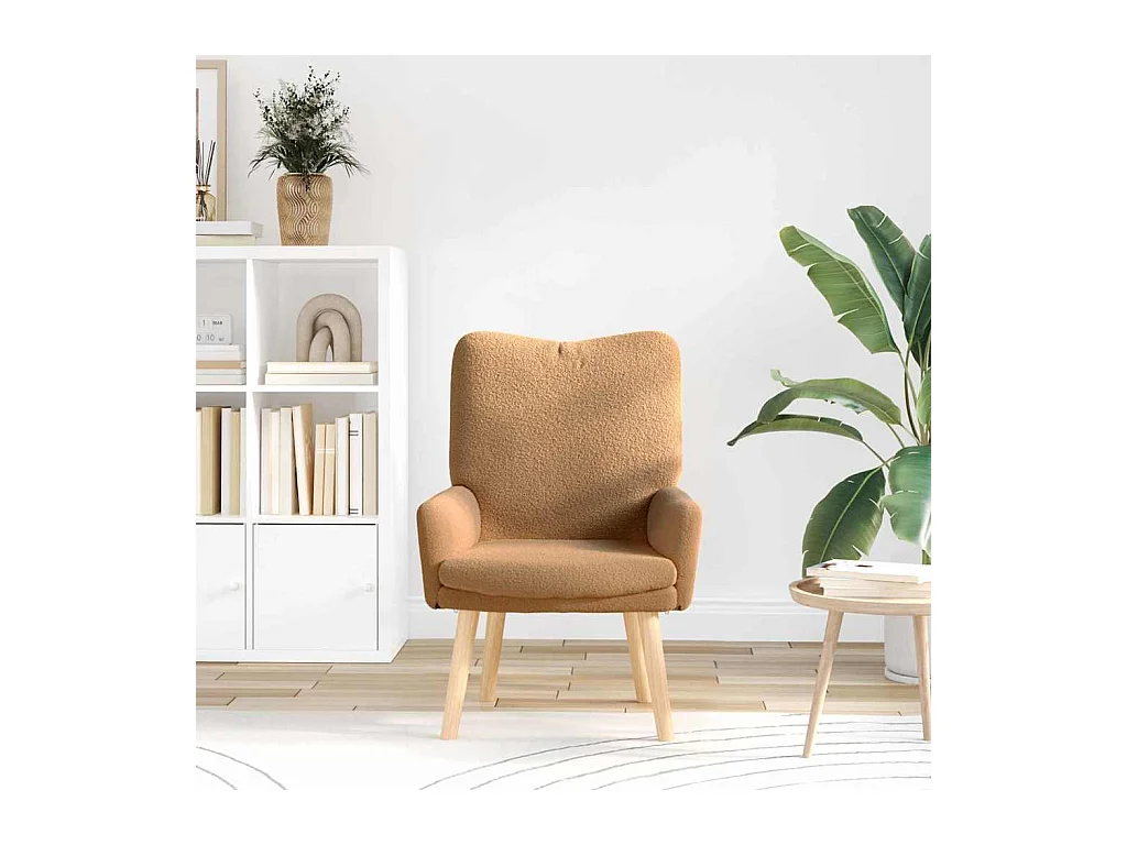 Sillón de relax | Silla Relax | Sillón de salón Beige 63x67x94 cm tela SHL8485