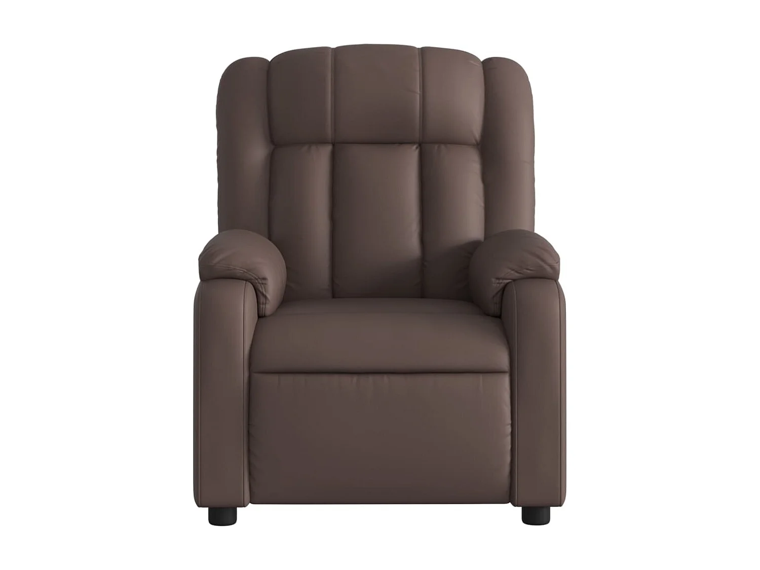 Fauteuil inclinable-Chaise de relax-Fauteuil de Massage Marron Similicuir SHL5036