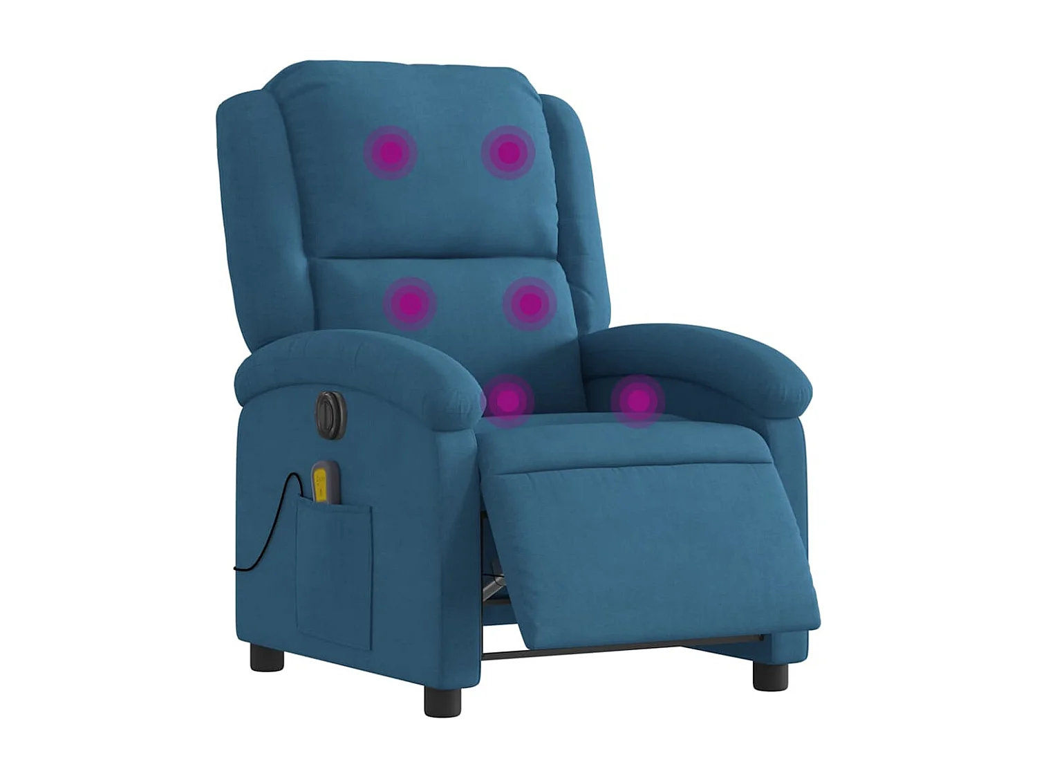 Fauteuil inclinable électrique-Chaise-Fauteuil de Massage bleu velours SHL1284