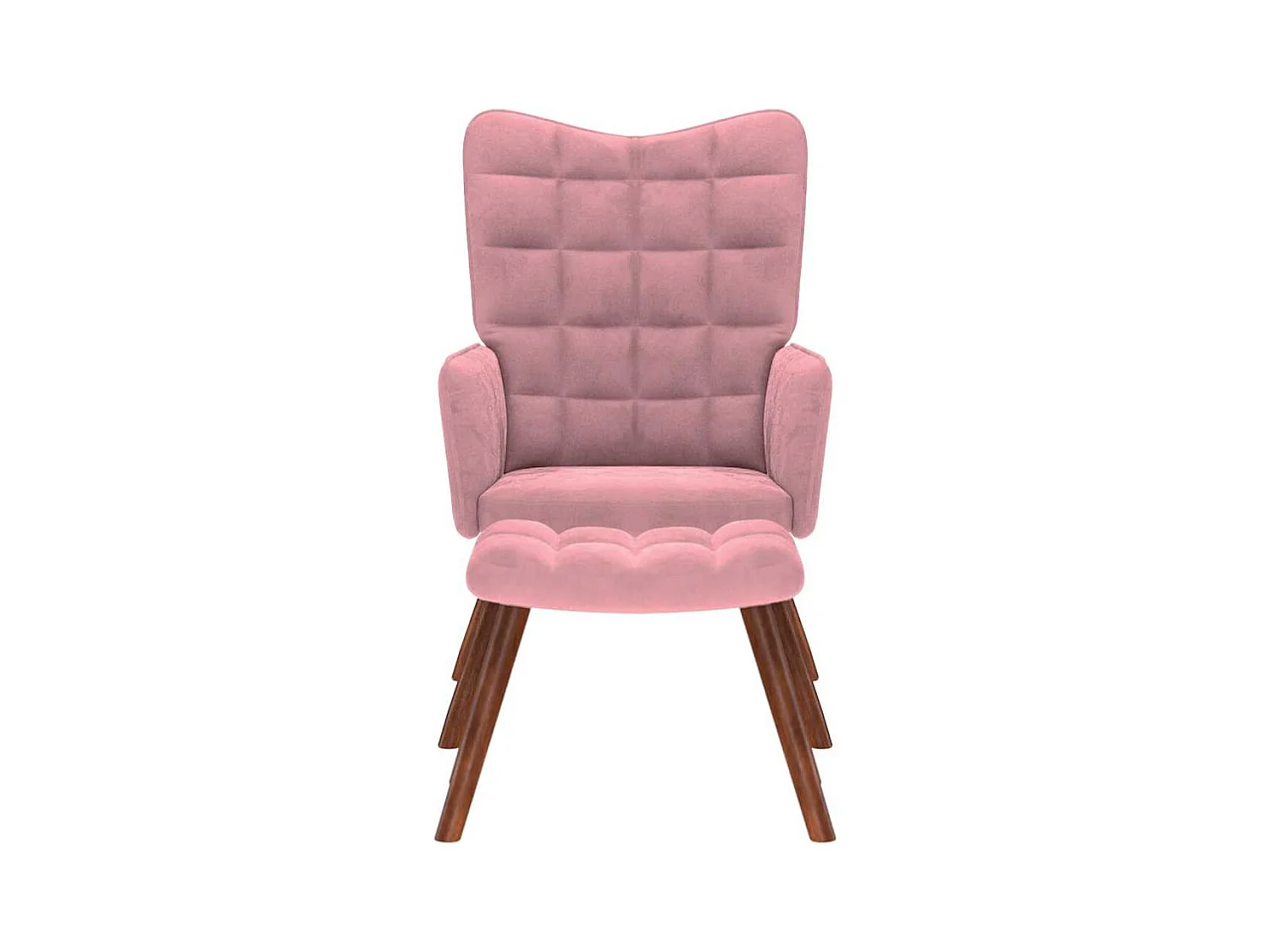 Sillón de relax | Silla de relax con reposapiés terciopelo rosa SHL5541